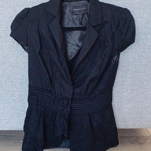 Bcbgmaxazria dress blazer black short sleeve